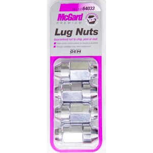 McGard - 64033 - Lug Nuts M14x1.5 4 Pack Chrome Bulge Seat