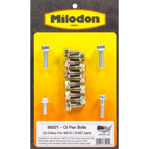 Milodon - 85001 - Oil Pan Bolt Kit - GM LS Series