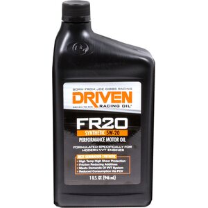 Driven Racing Oil - 03006 - FR20 5w20 Synthetic Oil 1 Qt Bottle
