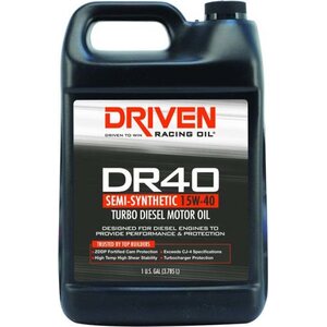 Driven Racing Oil - 05408 - DR40 High Zinc Semi-Syn Diesel Oil 15w40 1 Gal.