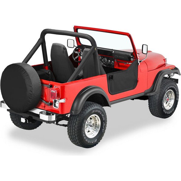 Bestop - 53038-15 - 80-95 Jeep CJ7 Black Denim Half Doors