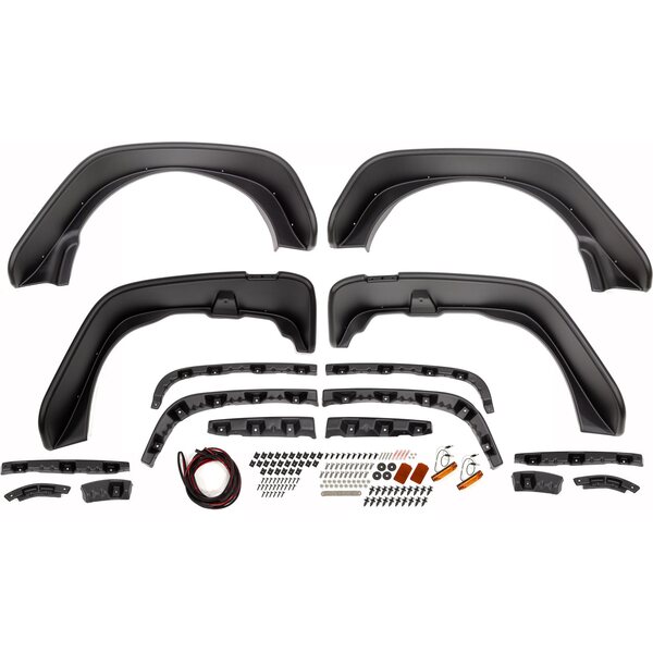 Bushwacker - 10919-07 - 07-   Jeep JK 2dr Flat Style Fender Flares