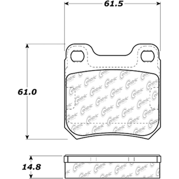 Centric Brake Parts - 103.0709 - C-TEK Ceramic Brake Pads with Shims