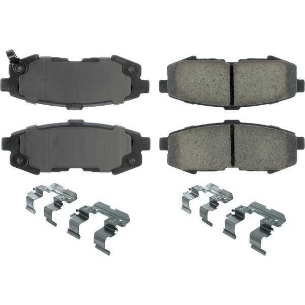 Centric Brake Parts - 105.1073 - Posi-Quiet Ceramic Brake Pads with Shims and Har