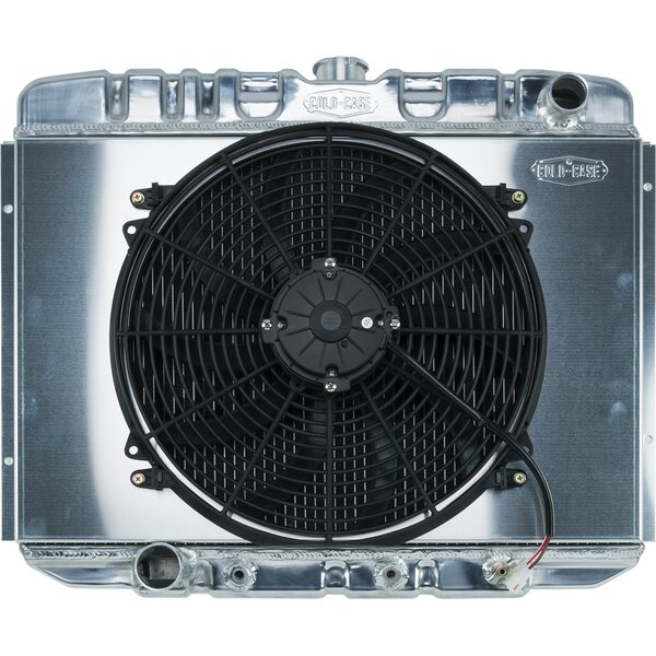 Cold Case Radiators - FOM588AK - 67-70 Mustang BB 24 Inch Aluminum Performance Radiator And 16 Fan Kit AT