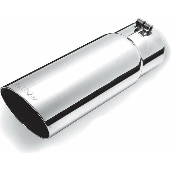 Gibson Exhaust - 500554 - Stainless Single Wall An gle Exhaust Tip