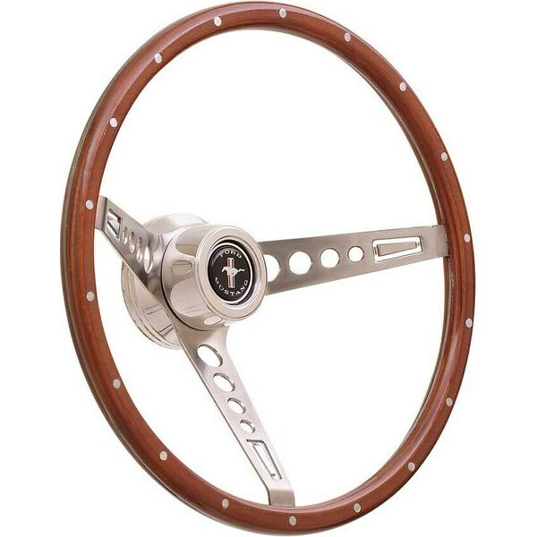 GT Performance - 35-5457 - Steering Wheel GT3 GT Retro Mustang Wood