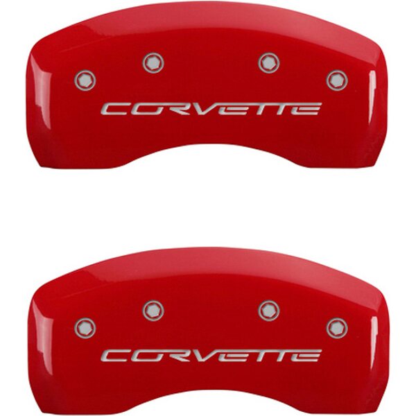 MGP Caliper Cover - 13008SCV6RD - 05-13 Corvette Caliper Covers Red