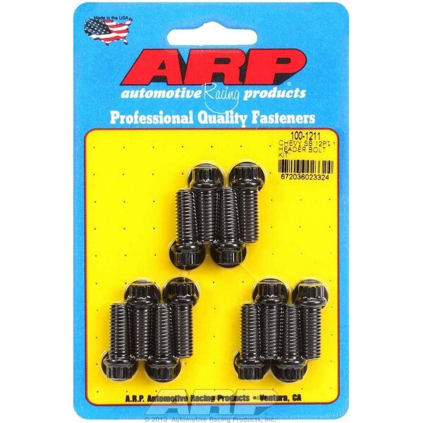 ARP - 100-1211 - Header Bolt Kit - 12pt. 3/8 x 1.00 UHL (12)