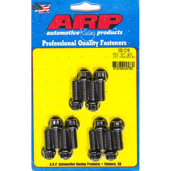 ARP - 100-1216 - Header Bolt Kit - 12pt. 3/8 x .875 UHL (12)