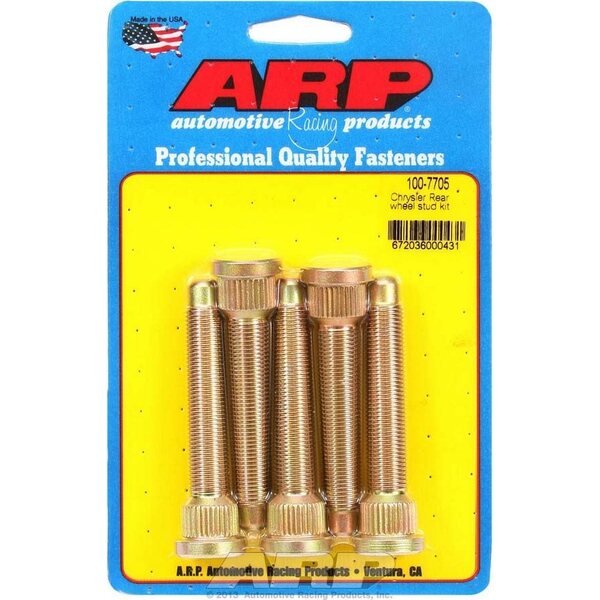 ARP - 100-7705 - Wheel Stud Kit - 1/2-20 3.125/.680 Knurl (5)