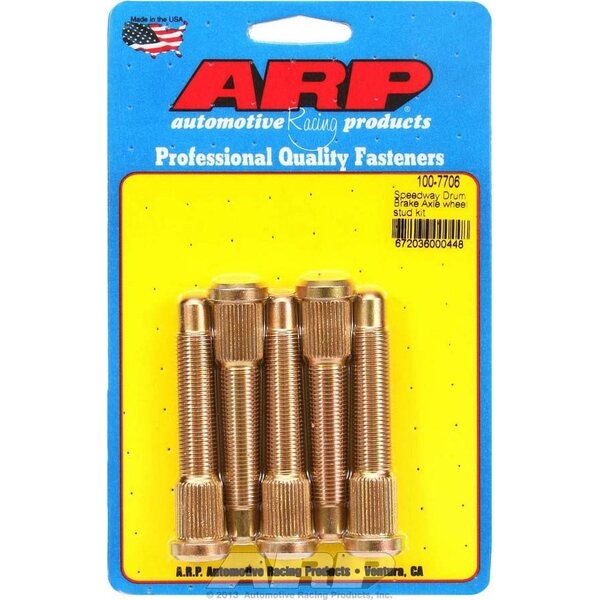 ARP - 100-7706 - Wheel Stud Kit - 1/2-20 2.970/.568 Knurl (5)