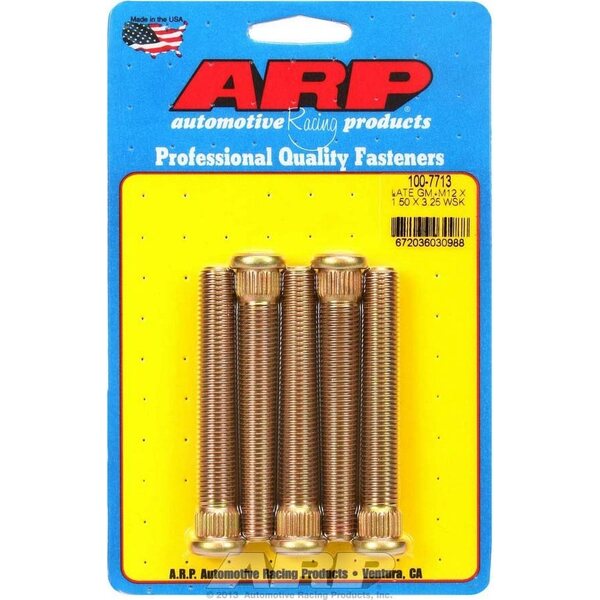 ARP - 100-7713 - Wheel Stud Kit - M12x1.5 3.250/.509 Knurl