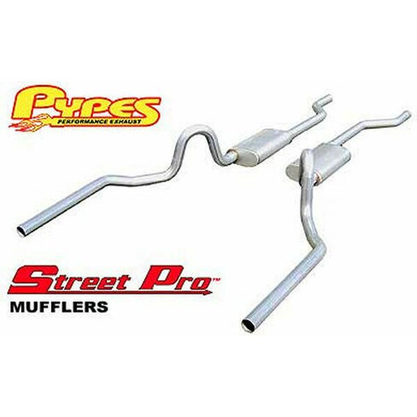 Pypes Performance Exhaust - SGA30S - 64-72 GM A-Body 2.5in Crossmember Back Exhaust