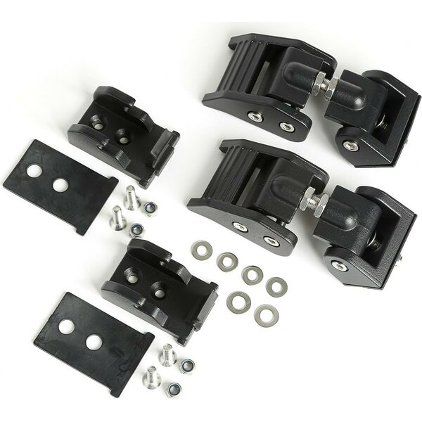 Rugged Ridge - 11210.27 - Hood Latches Textured Bl ack 18- Jeep Wrangler JL