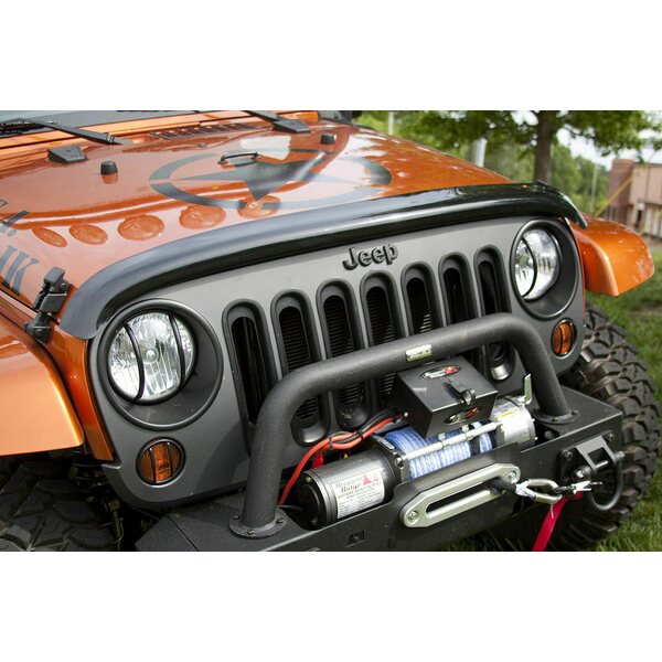 Rugged Ridge - 11350.02 - Wraparound Bug Deflector Smoke 07-18 Jeep Wran