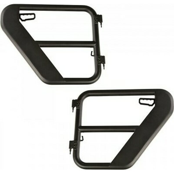 Rugged Ridge - 11509.14 - Tube Doors Rear Textured Black 18-  Wrangler JL