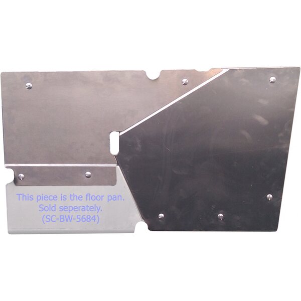 Triple X Race Components - SC-BW-5685 - Sprint Car Kick Panel LH Quick Access Alum