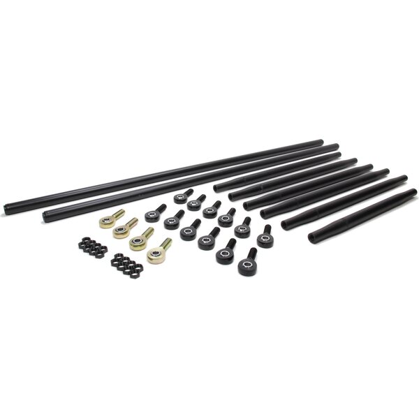 Triple X Race Components - SC-SU-K9000BLK - Radius Rod Kit Complete Black For Sprint Car