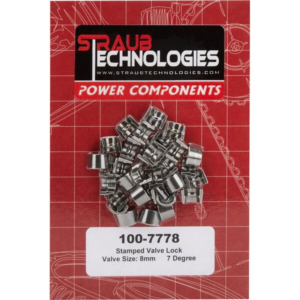 Straub Technologies - 100-7778 - Valve Locks 7-Deg 8mm Stamped Steel 16pk