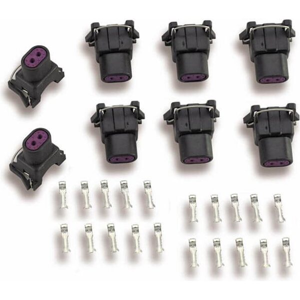 Holley - 534-112 - Delphi Injector Terminal & Connector Kit 8pk