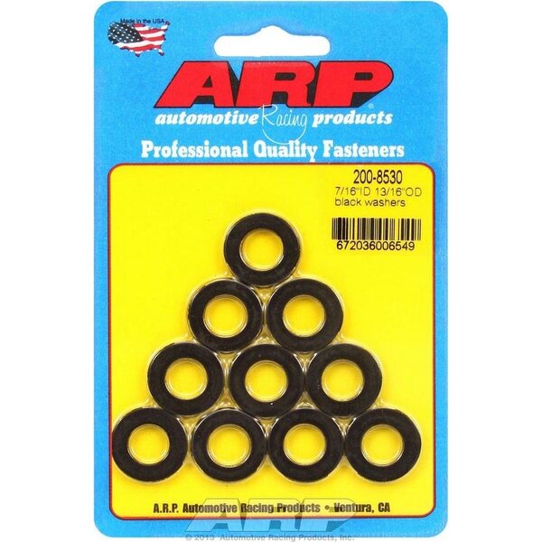 ARP - 200-8530 - Black Washers - 7/16 ID x 13/16 OD (10)