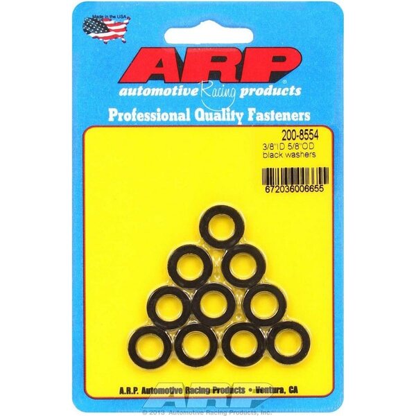 ARP - 200-8554 - Black Washers - 3/8 ID x 5/8 OD (10)