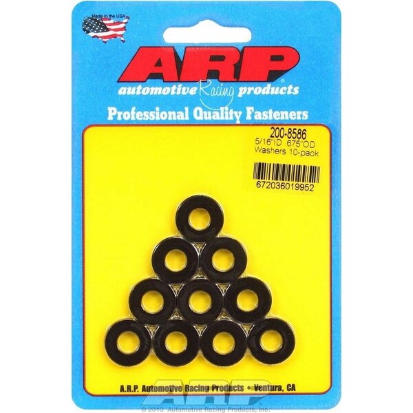 ARP - 200-8586 - Black Washers - 5/16 ID x .675 OD (10)