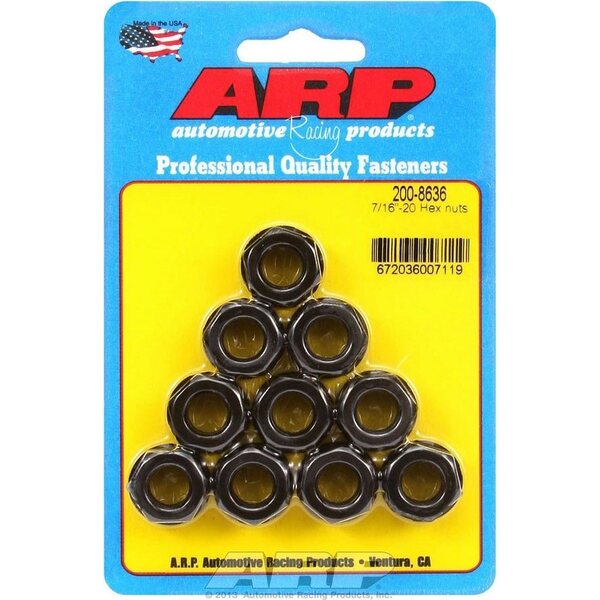 ARP - 200-8636 - Hex Nuts - 7/16-20 (10)