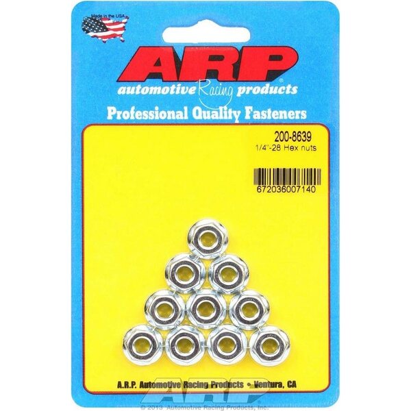 ARP - 200-8639 - Hex Nuts - 1/4-28 (10)
