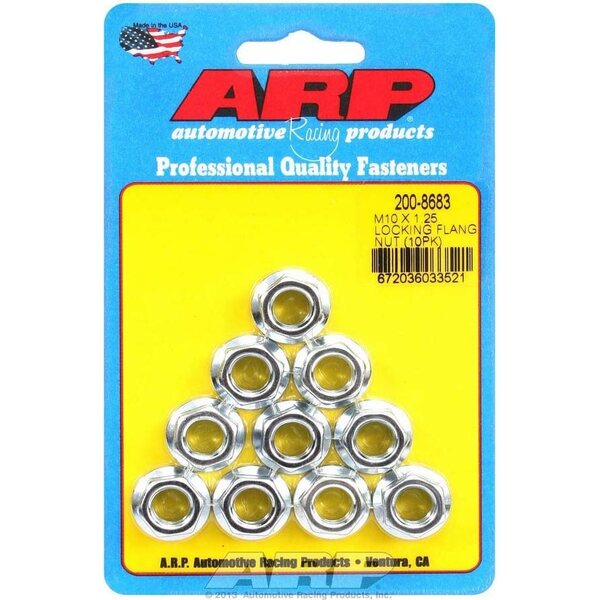 ARP - 200-8683 - M10 x 1.25 Locking Flange Nuts (10)