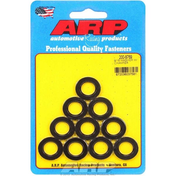 ARP Black Washers - 9/16 ID x 1.00 OD Chamfer (10) ARP Black Washers - 9/16 ID x 1.00 OD Chamfer (10)