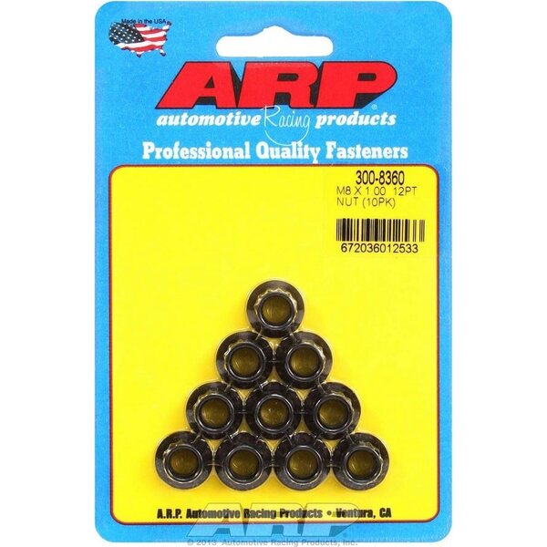 ARP - 300-8360 - 8mm x 1.00 12pt. Nuts (10)