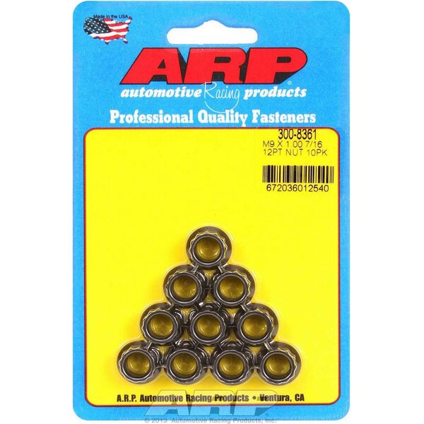 ARP - 300-8361 - 9mm x 1.00 12pt. Nuts (10)