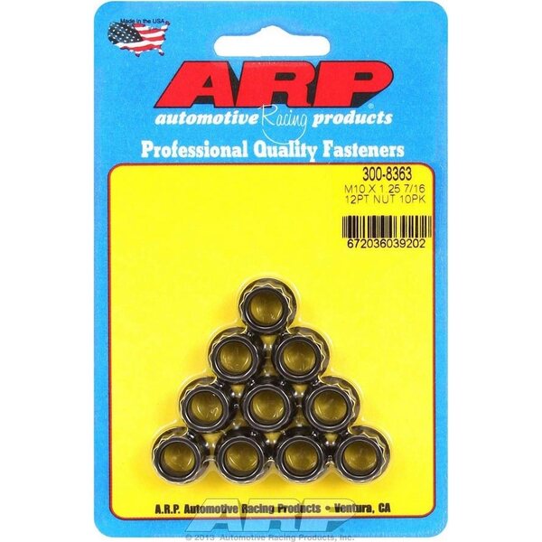 ARP - 300-8363 - 10mm x 1.25 12pt. Nuts (10)