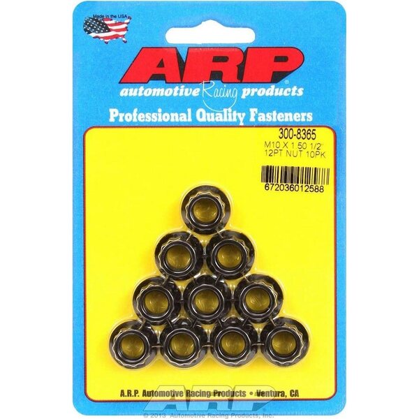 ARP 10mm x 1.50 12pt. Nuts (10)