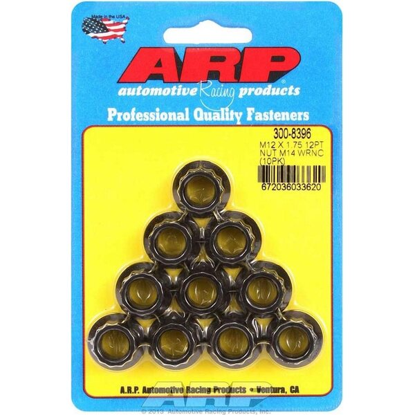 ARP - 300-8396 - 12mm x 1.75 12pt. Nuts (10)