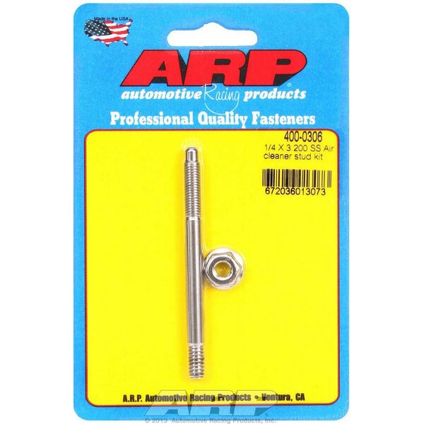 ARP - 400-0306 - Air Cleaner Stud Kit - 1/4 x 3.200 S/S