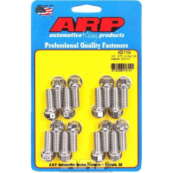 ARP - 400-1104 - S/S Header Bolt Kit - 3/8 x .875 UHL (16)