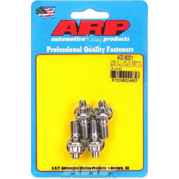 ARP - 400-8001 - S/S Stud Kit - (4) M8 x 1.25in x  32mm