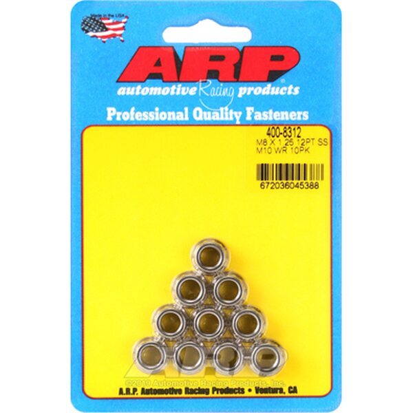 ARP - 400-8312 - 12pt SS Nut 8mm x 1.25 10pk