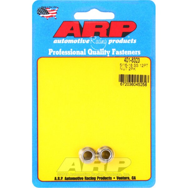 ARP - 401-8323 - 12pt SS Nut 5/16-18  2pk