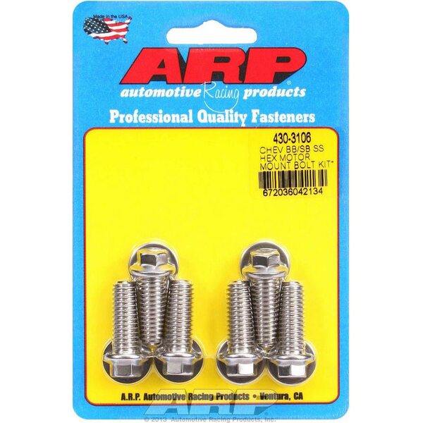 ARP - 430-3106 - Motor Mount Bolt Kit 6pt. Chevy