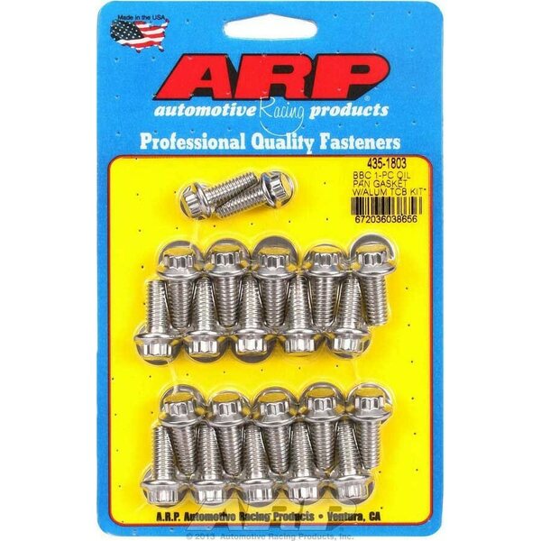 ARP - 435-1803 - BBC S/S Oil Pan Bolt Kit 12pt.