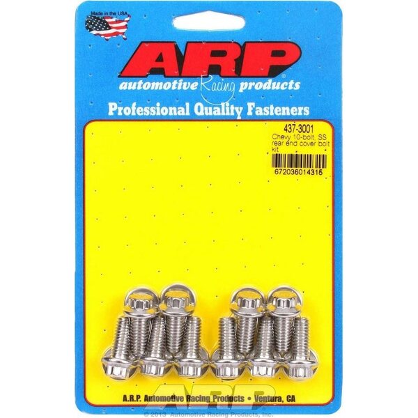 ARP - 437-3001 - S/S Rear End Cover Bolt Kit - 10-Bolt Chevy