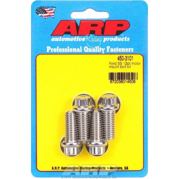 ARP - 450-3101 - SBF S/S Motor Mount Bolt Kit - 12pt.