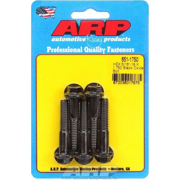 ARP Bolt Kit - 6pt 5pk 5/16-18 x 1.750 ARP Bolt Kit - 6pt 5pk 5/16-18 x 1.750