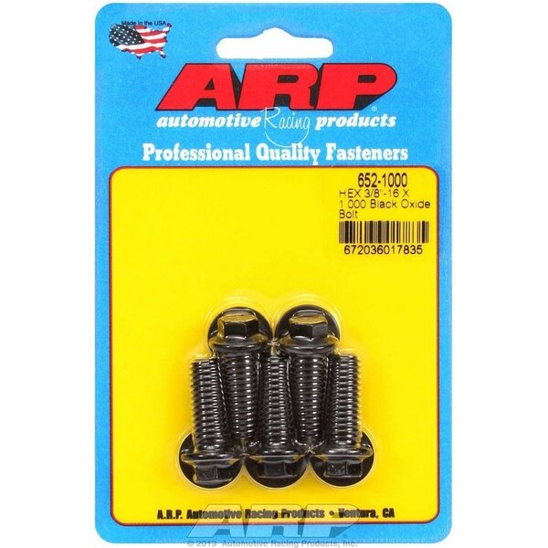 ARP - 652-1000 - Bolt Kit - 6pt. (5) 3/8-16 x 1.000
