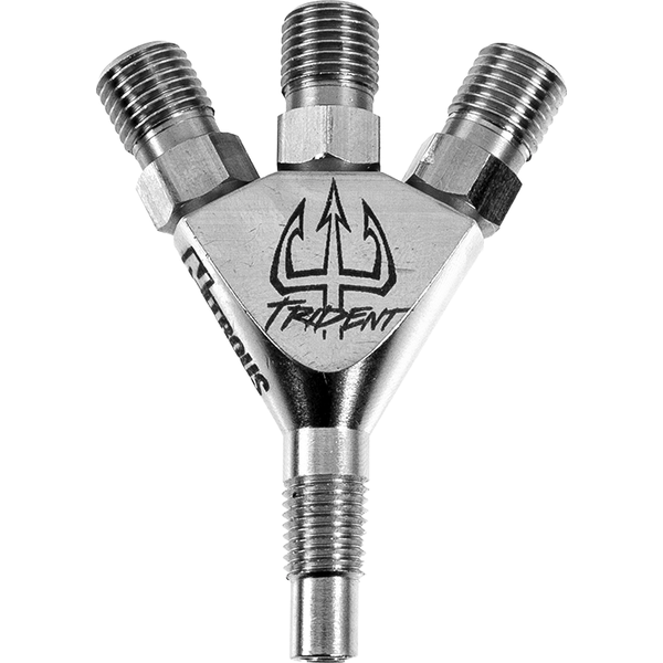 Nitrous Outlet 00-40014 - Trident 1/16 Inch NPT Three Stage Dry Nitrous Nozzle Straight Discharge Stainless