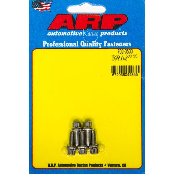 ARP - 702-0500 - S/S Bolt Kit -12pt (5pk) 10-32 x .500